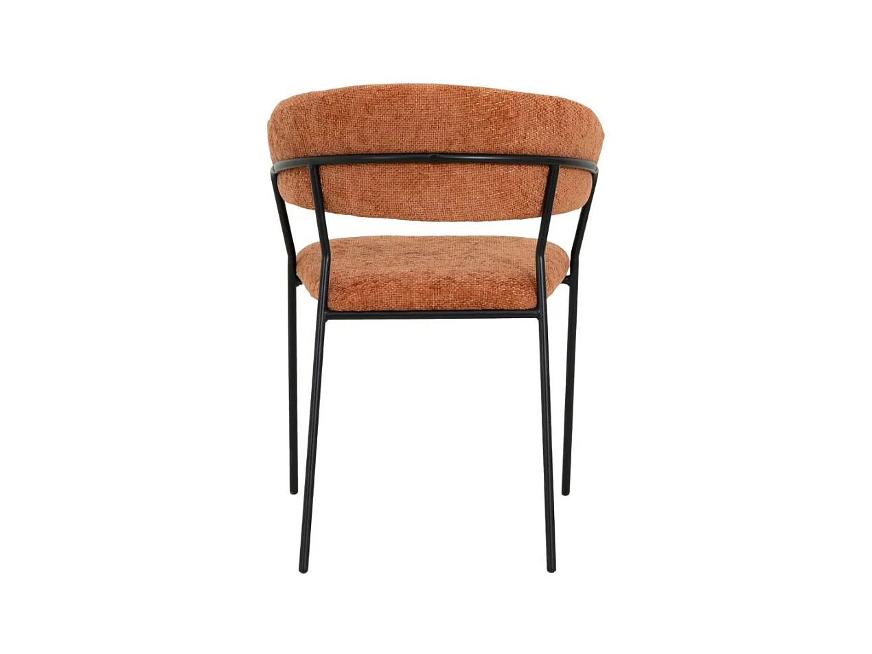 Chaise arrondie terracotta Kanoa (lot de 2)