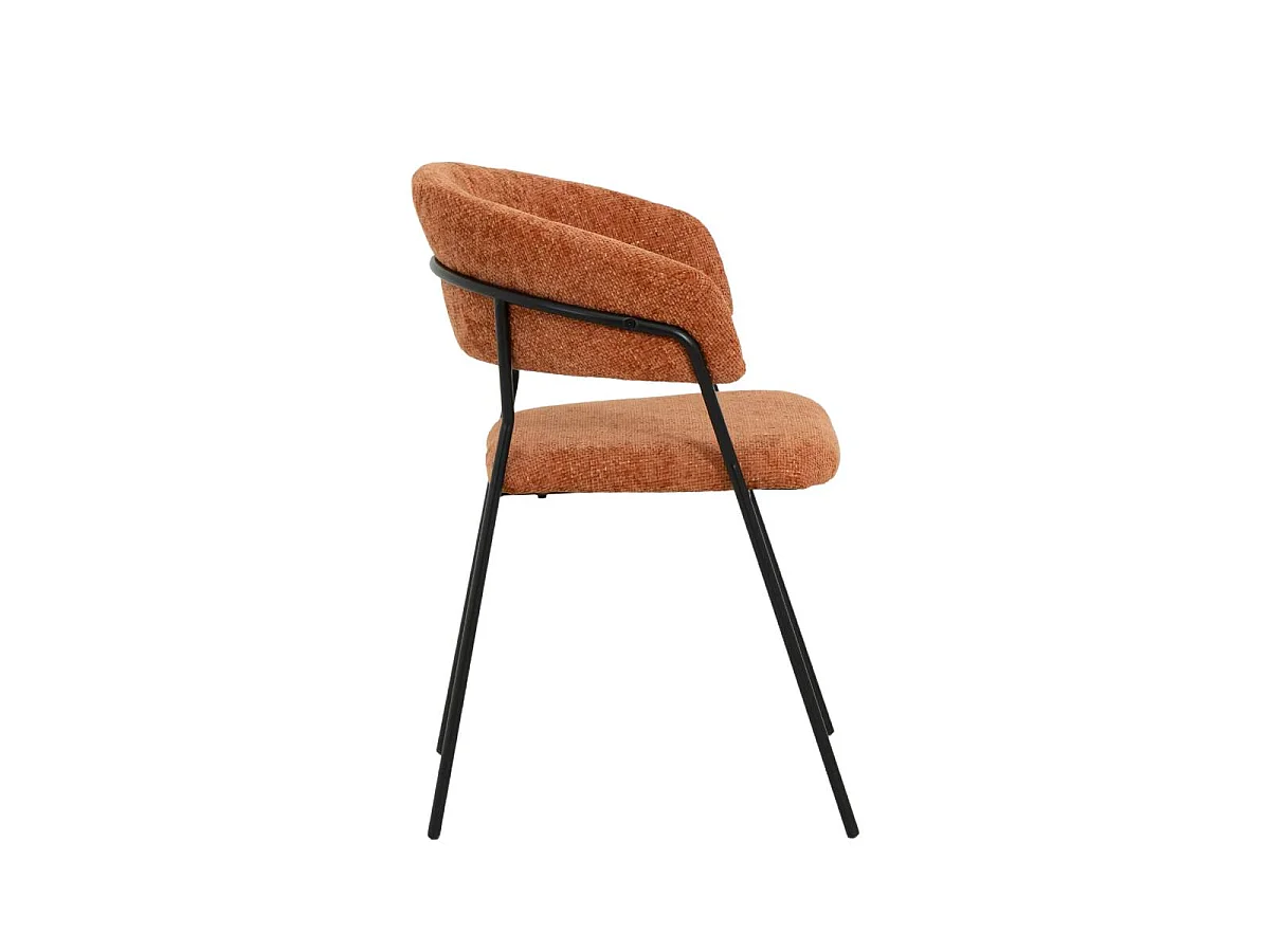 Chaise arrondie terracotta Kanoa (lot de 2)