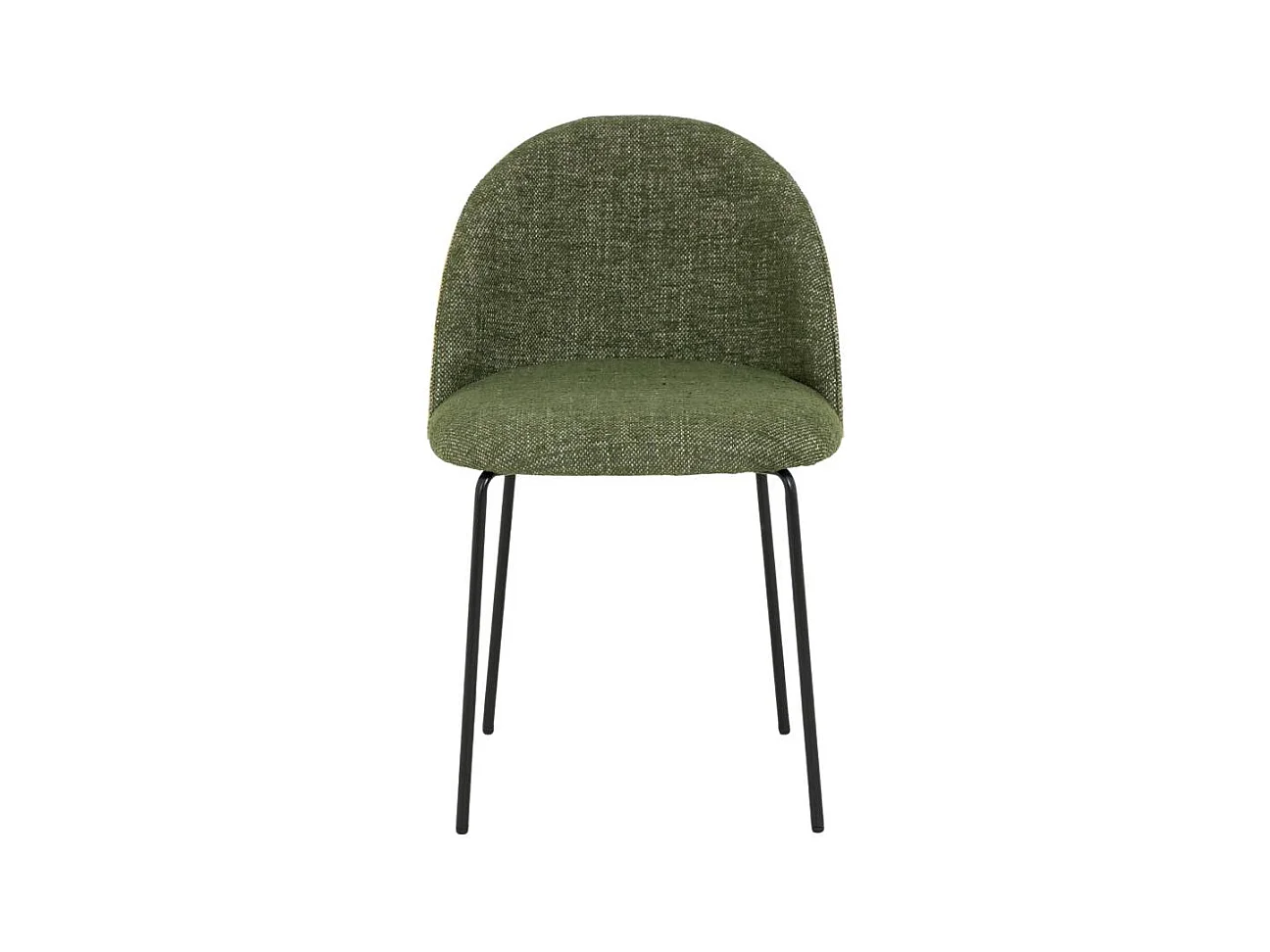 Chaise en tissu vert et bois clair Kanoa (lot de 2)
