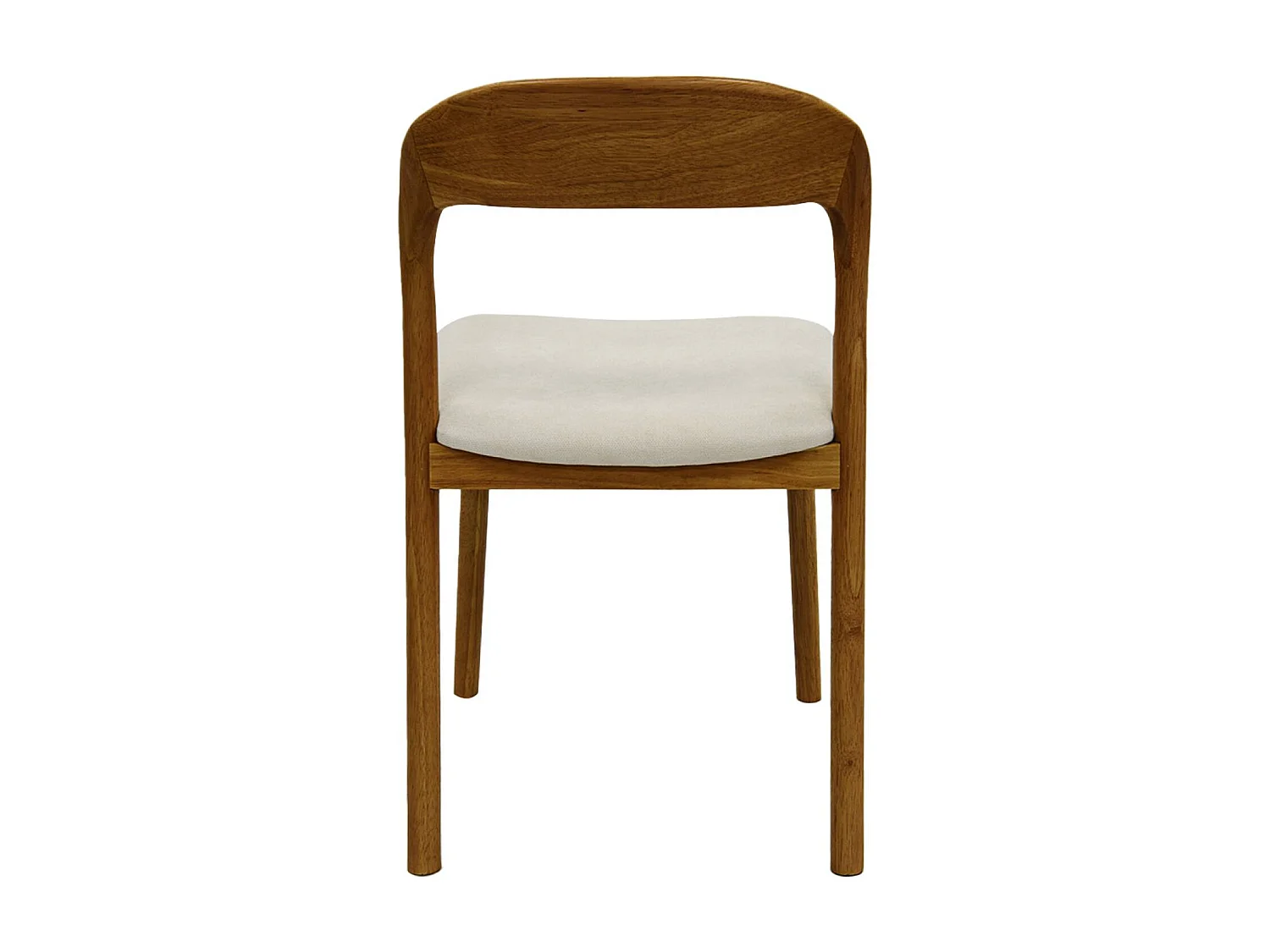 Set 2 sedie vintage in legno di hevea e tessuto, noce