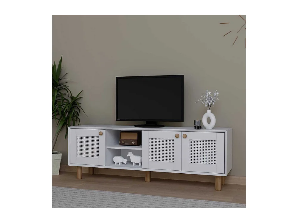 Meuble TV 3 portes en aggloméré Bohemian