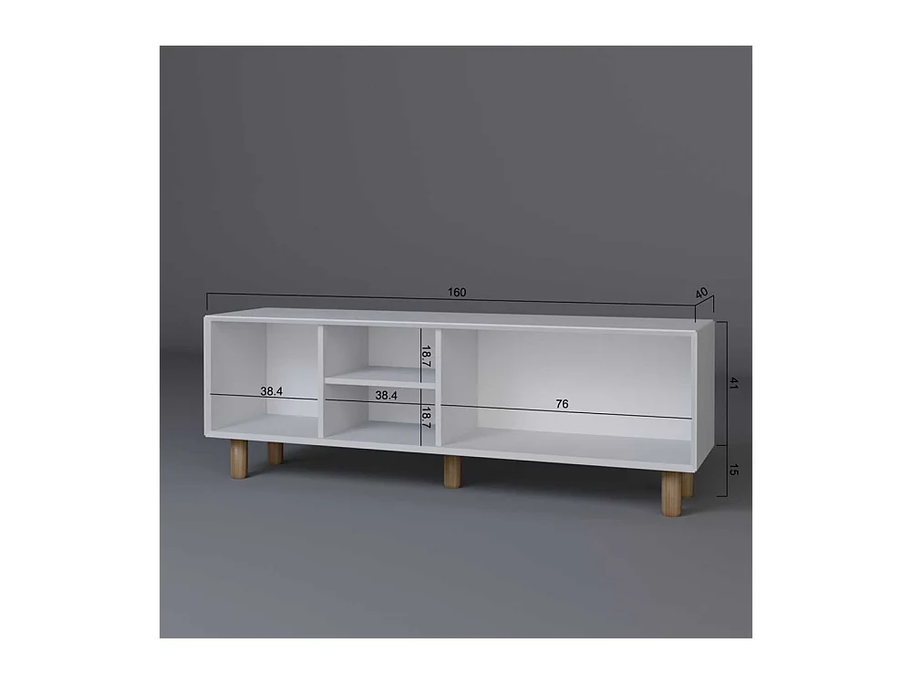 Meuble TV 3 portes en aggloméré Bohemian