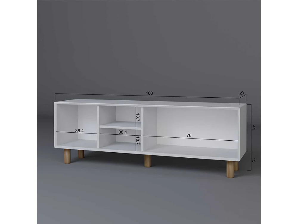 Móvel de TV – 160cm – Branco – Aglomerado