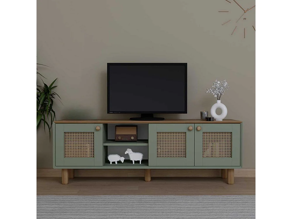 Móvel de TV – 160 cm x 56 cm x 40 cm – Verde – MDF