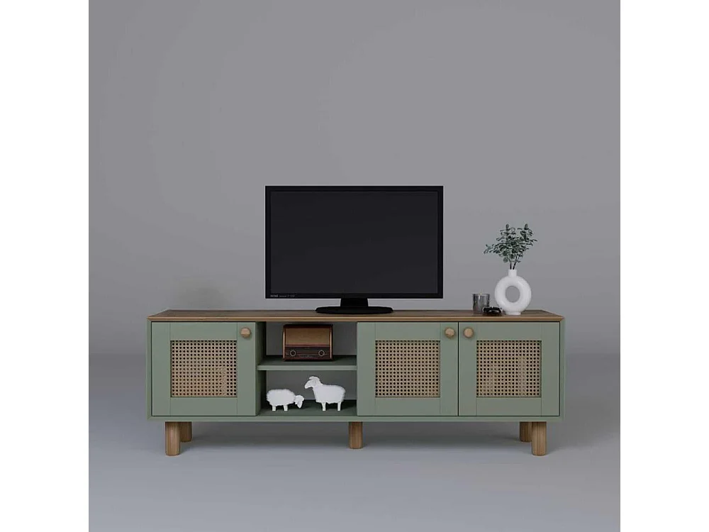 Móvel de TV – 160 cm x 56 cm x 40 cm – Verde – MDF