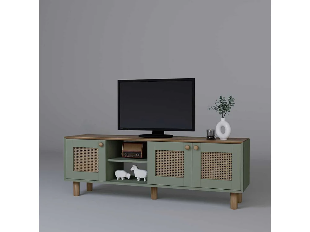 Móvel de TV – 160 cm x 56 cm x 40 cm – Verde – MDF