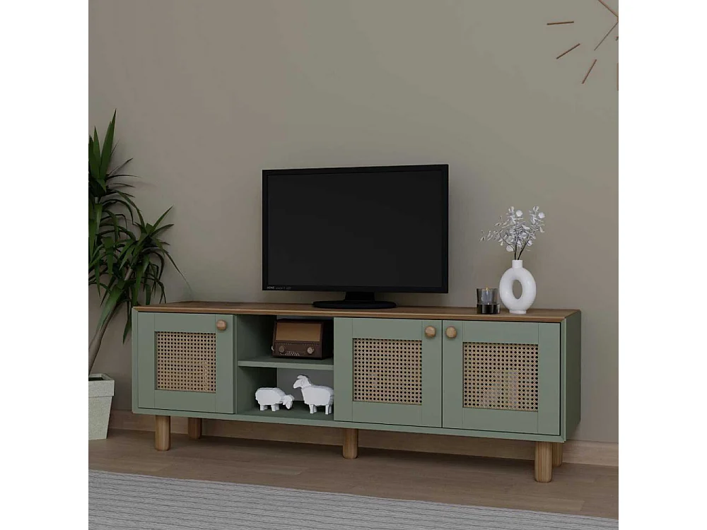 Móvel de TV – 160 cm x 56 cm x 40 cm – Verde – MDF