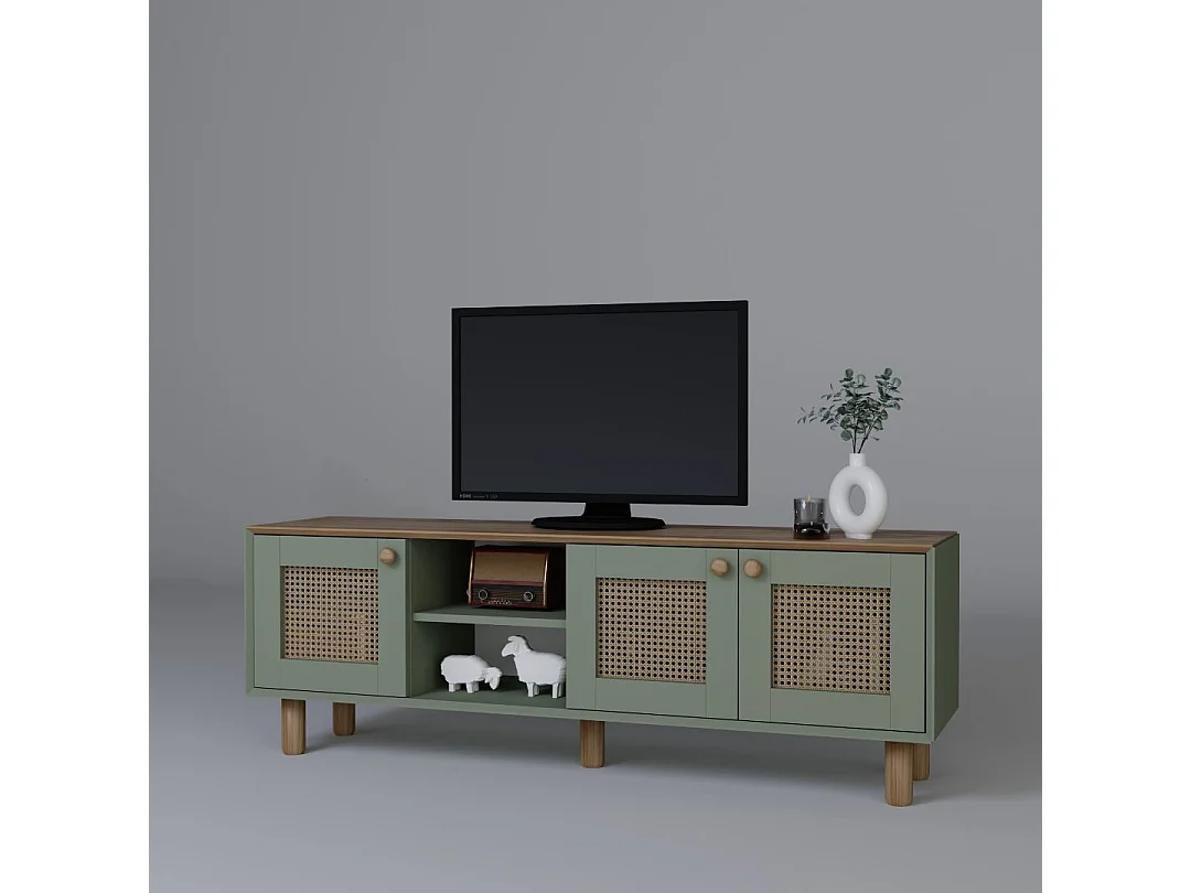 Móvel de TV – 160 cm x 56 cm x 40 cm – Verde – MDF