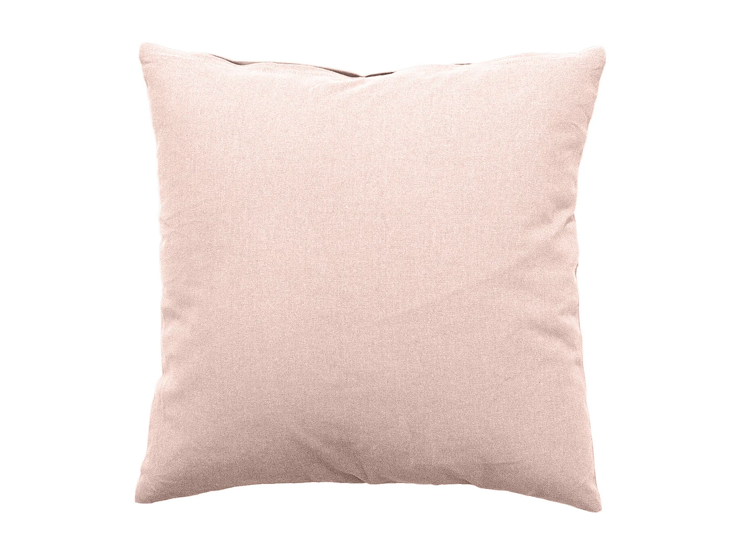 Coussin Déco Uni Déhoussable "Panama" 40x40cm Vieux Rose