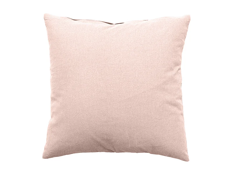 Coussin Déco Uni Déhoussable "Panama" 40x40cm Vieux Rose