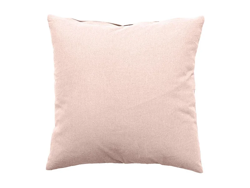Coussin Déco Uni Déhoussable "Panama" 40x40cm Vieux Rose