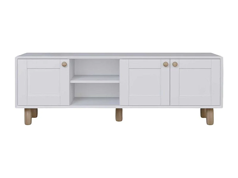 Móvel de TV – 160cm – Branco – Aglomerado revestido de melamina