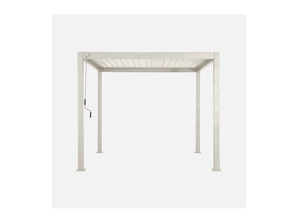 Pérgola bioclimática 3x3m de aluminio e aluminio y acero con lamas