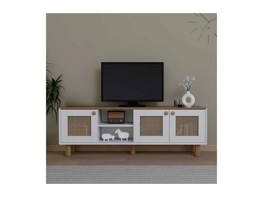 Meuble TV 3 portes en aggloméré Bohemian