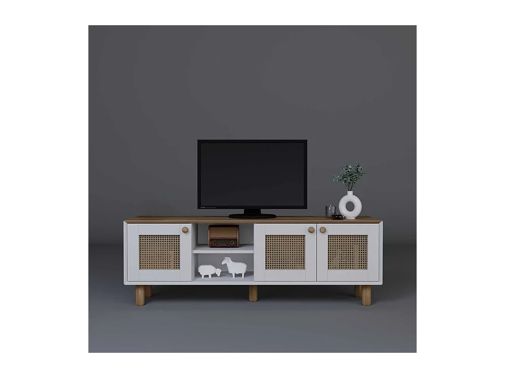Meuble TV 3 portes en aggloméré Bohemian