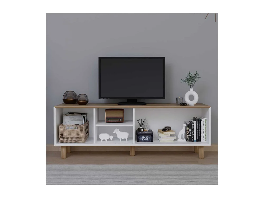 Meuble TV 3 portes en aggloméré Bohemian