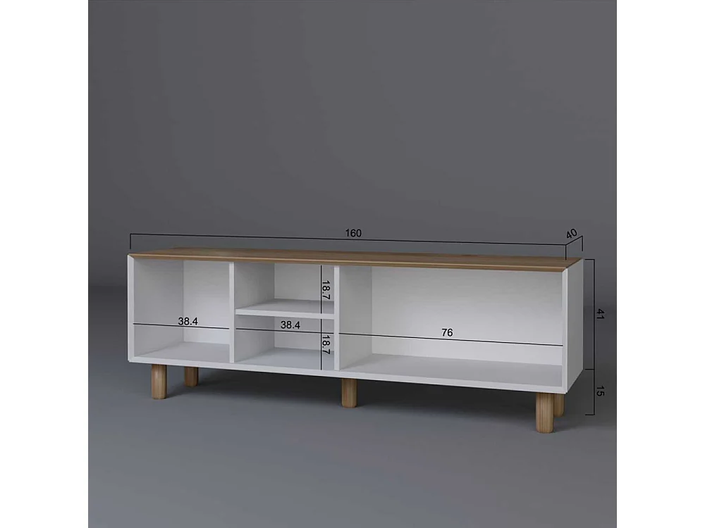 Móvel de TV – 160 cm x 56 cm x 40 cm – Carvalho Jardim – MDF