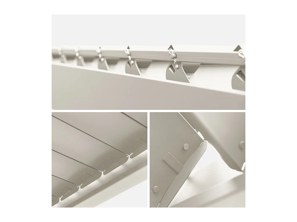 Pérgola bioclimática 3x6m de aluminio beige