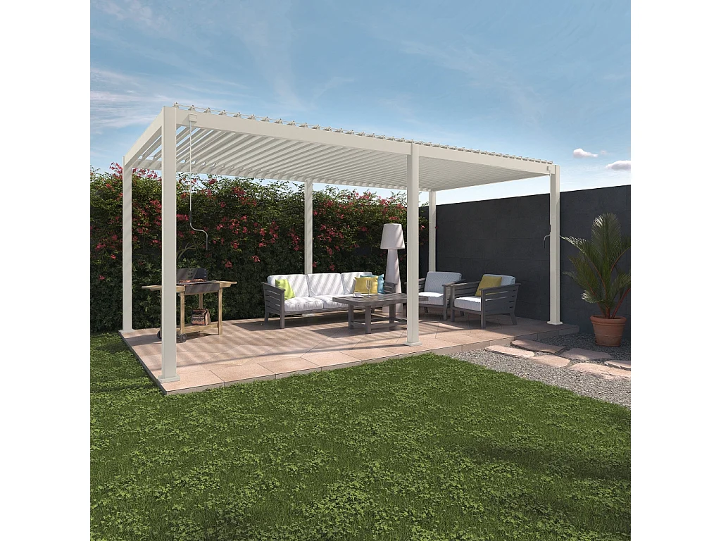 Pergola bioclimatique – Triomphe – 3x6m. aluminium. à lames orientables