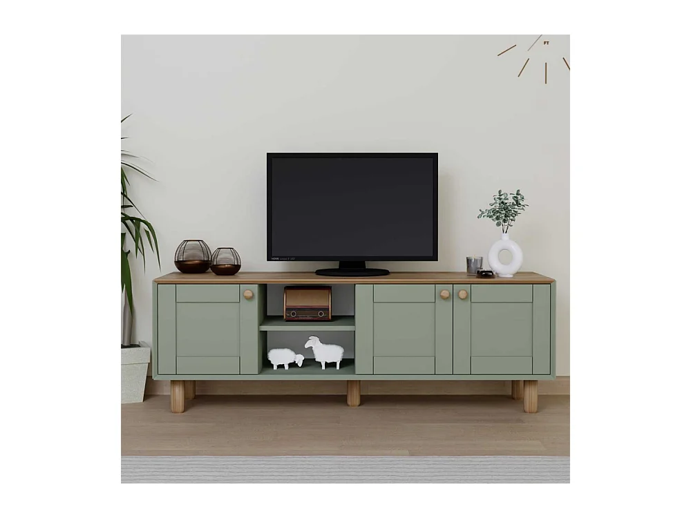Meuble TV 3 portes en aggloméré Bohemian