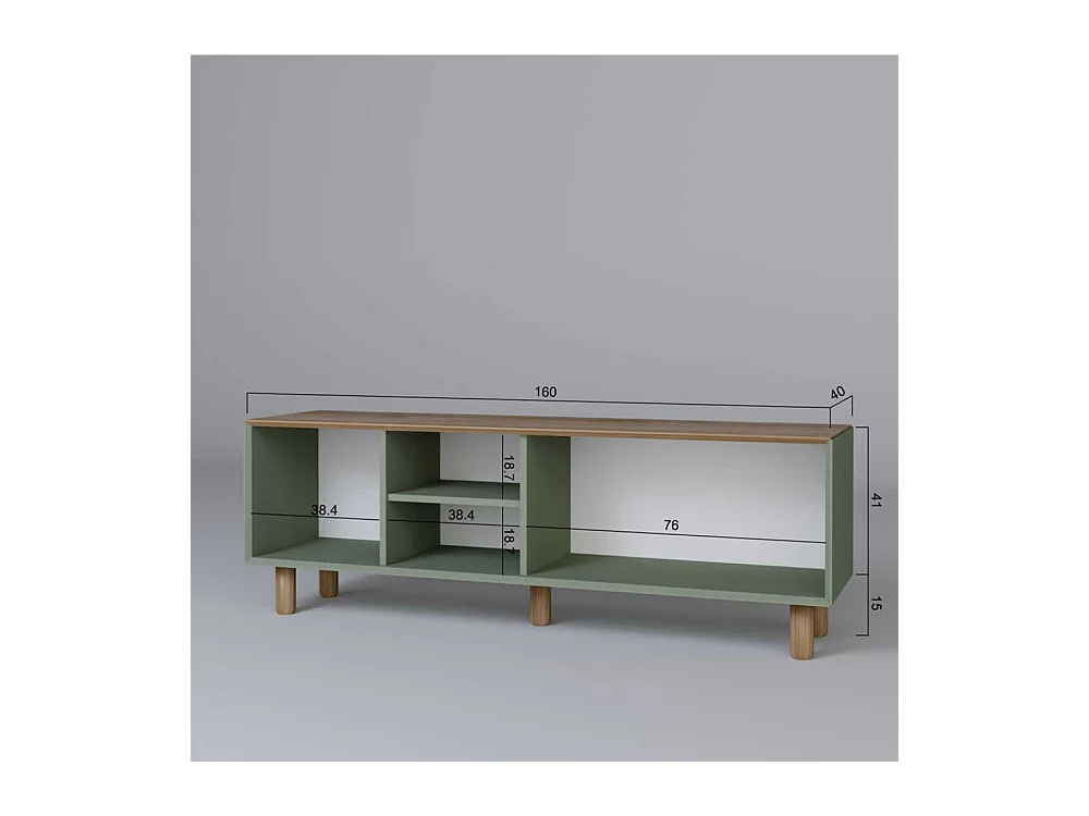 Meuble TV 3 portes en aggloméré Bohemian