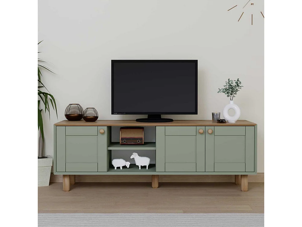 Móvel de TV – 160 cm x 56 cm x 40 cm – Verde – MDF