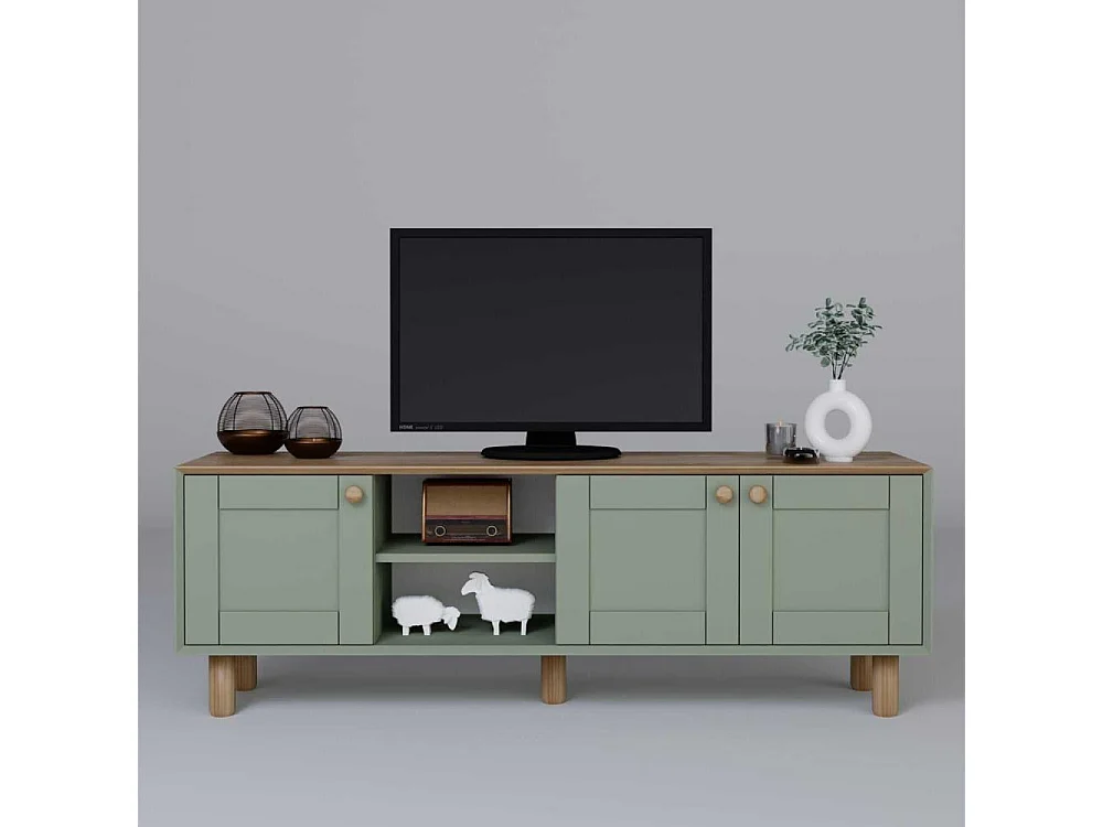 Móvel de TV – 160 cm x 56 cm x 40 cm – Verde – MDF