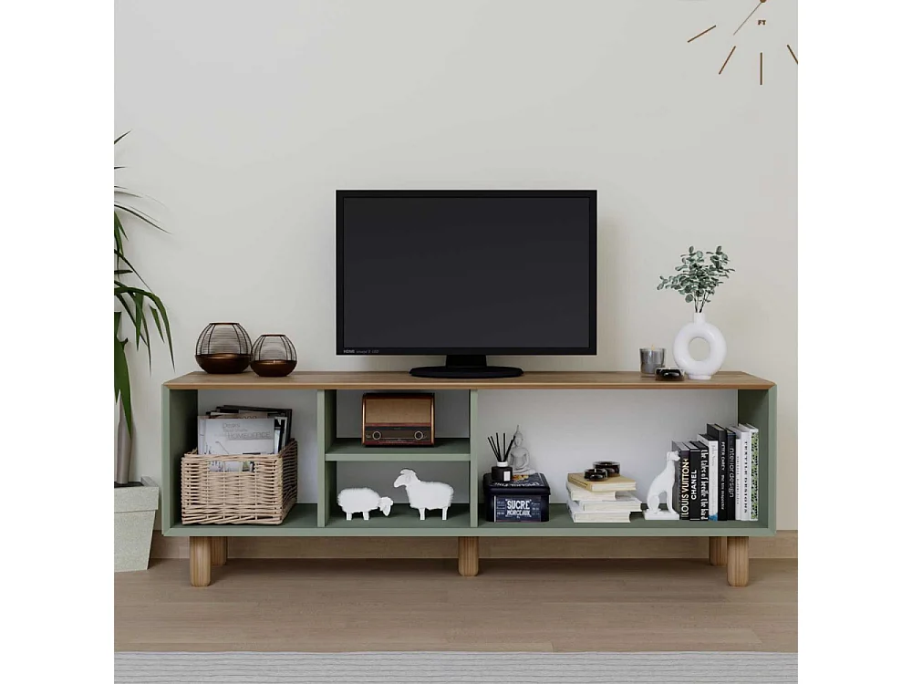 Móvel de TV – 160 cm x 56 cm x 40 cm – Verde – MDF