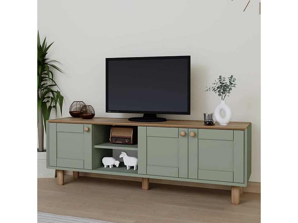 Móvel de TV – 160 cm x 56 cm x 40 cm – Verde – MDF