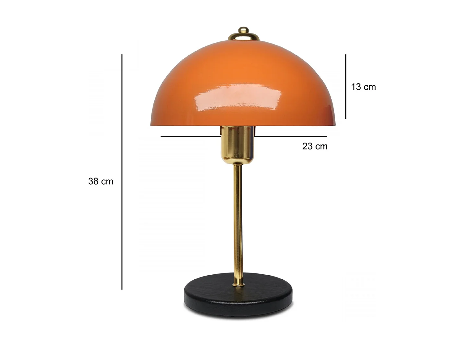 Lampe de table champignon orange 38cm ARMANCE