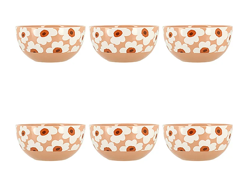 Novastyl - Lot 6 Bols Marguerite 55cl En Gres Terracotta