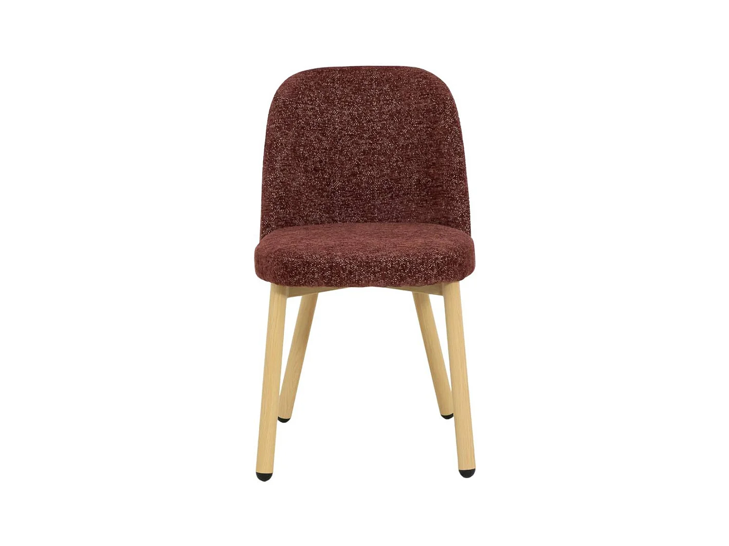 Chaise tissu terracotta et pieds en métal effet bois Vilma (lot de 2)