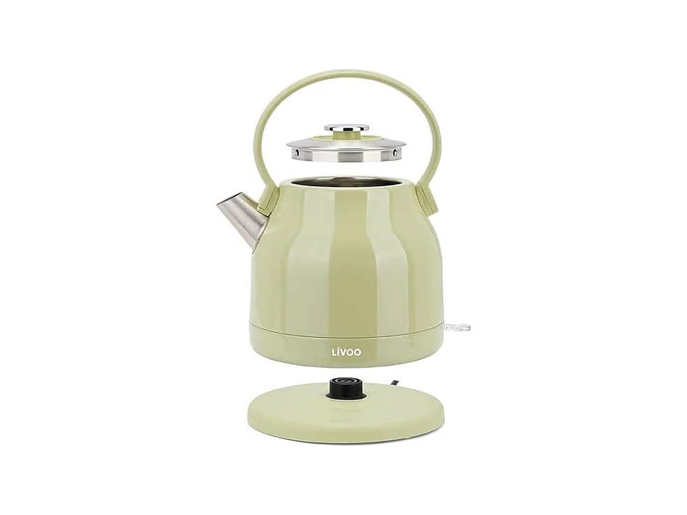 Livoo Bouilloire électrique 1.5l 2200w vert/gris - DOD202M