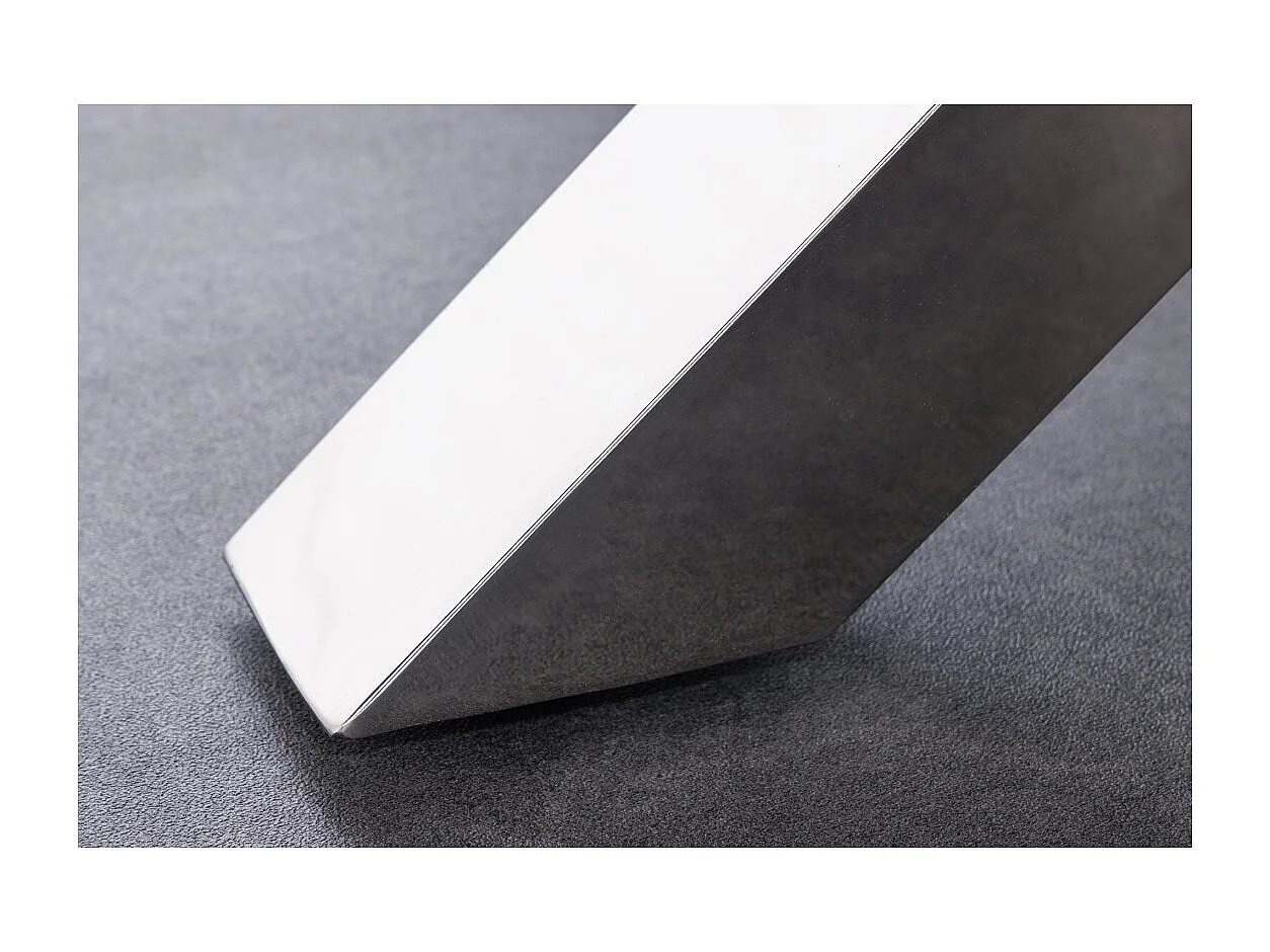 Table RAFTA – Bois de teck et verre trempé – Pied chromé – 140 cm – Ronde – Style contemporain