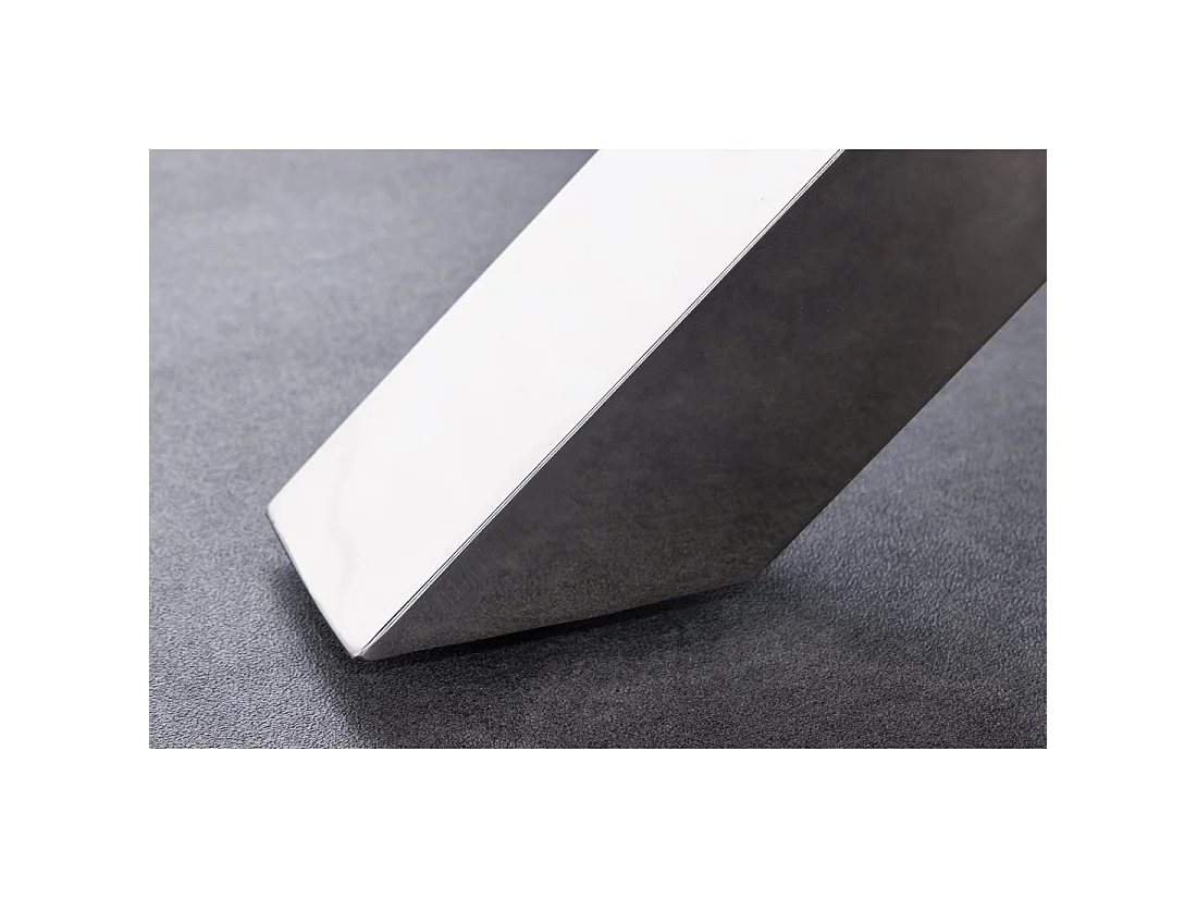 Table RAFTA – Legno di teck e vetro temperato – Piede cromato – 140 cm – Rotonda – Stile contemporaneo