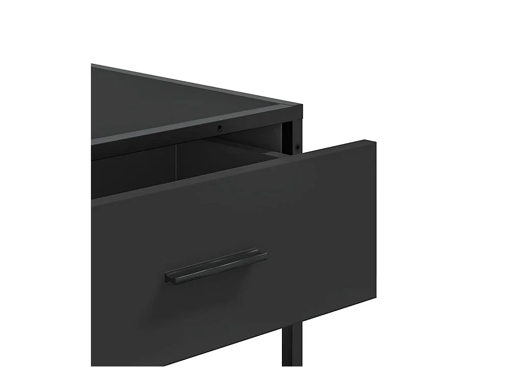 Table console noir 90x35x80 cm bois d'ingénierie