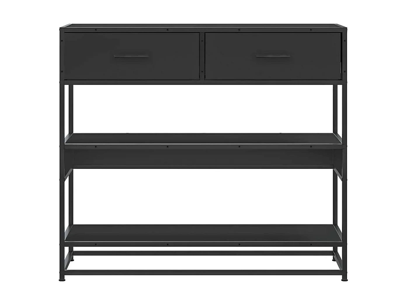 Table console noir 90x35x80 cm bois d&#039;ingénierie