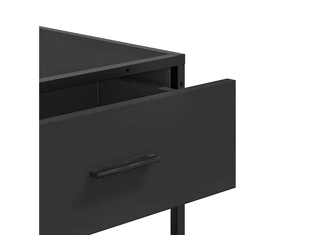 Table console noir 90x35x80 cm bois d&#039;ingénierie