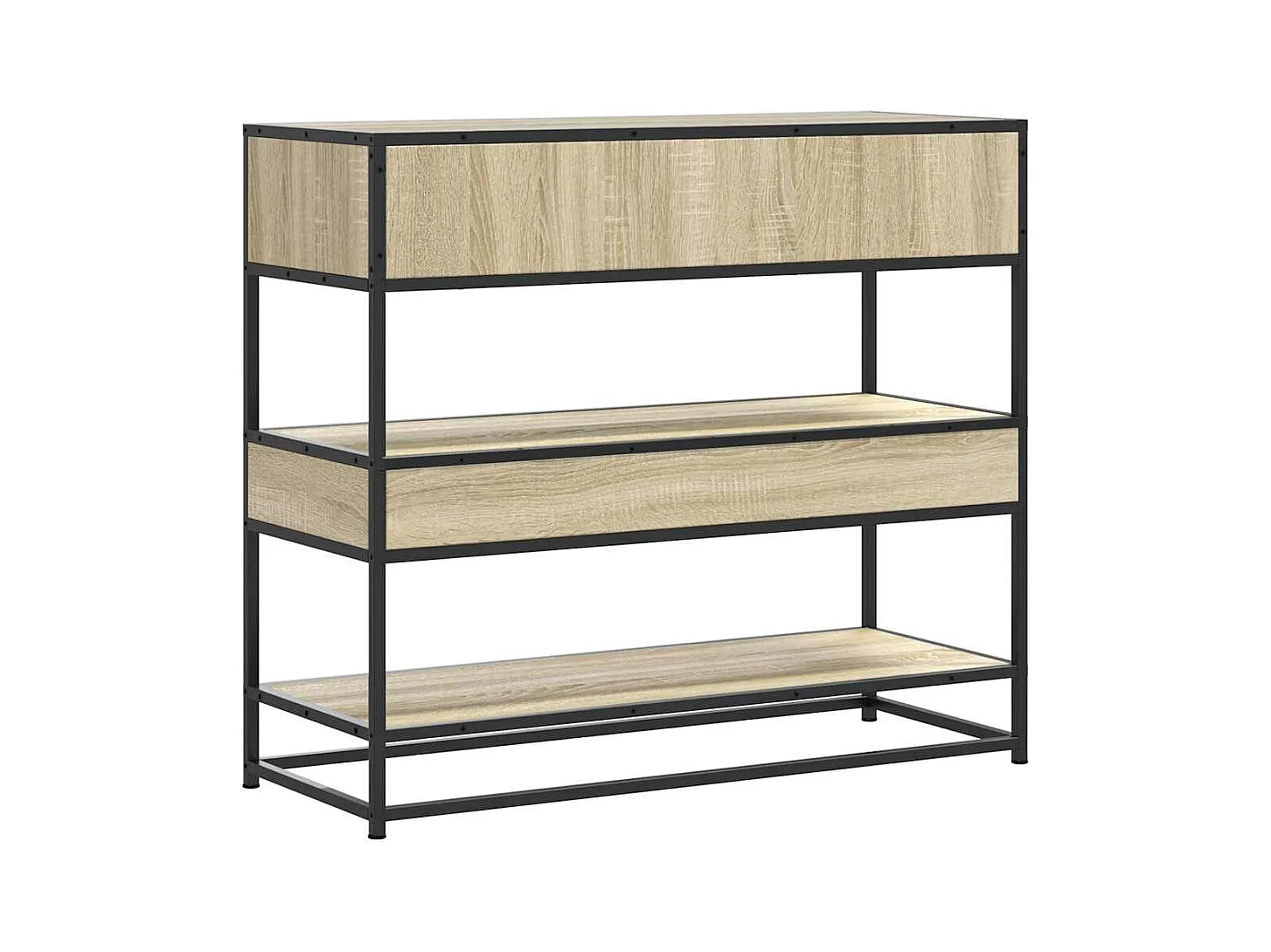 Mesa consola de madera de ingeniería roble Sonoma 90x35x80 cm