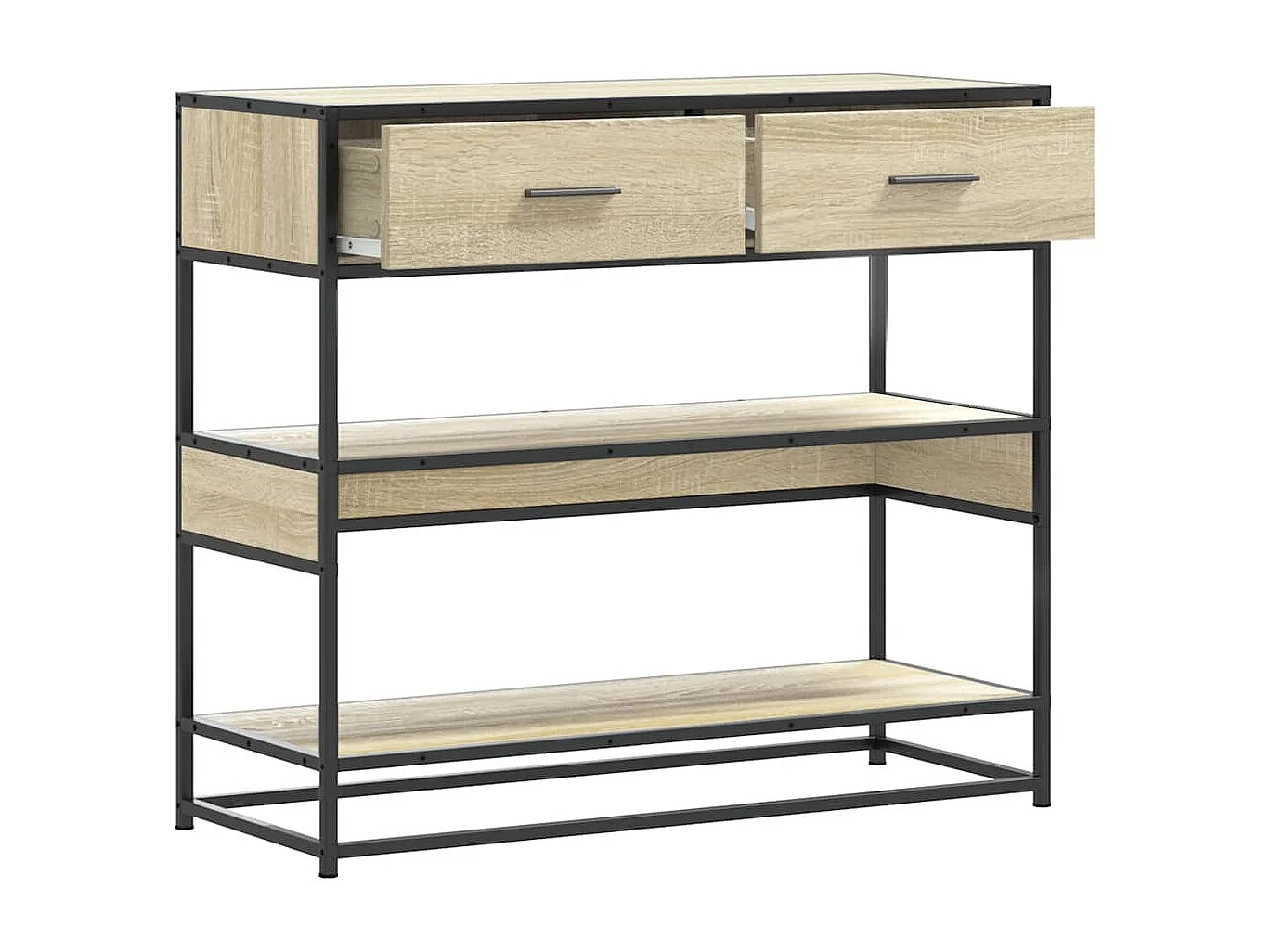 Table console chêne sonoma 90x35x80 cm bois d'ingénierie