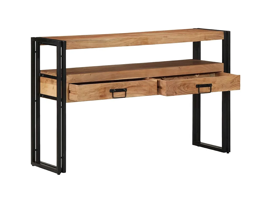 Mesa Consola Marrón 120 x 33 x 75 cm madera maciza de acacia