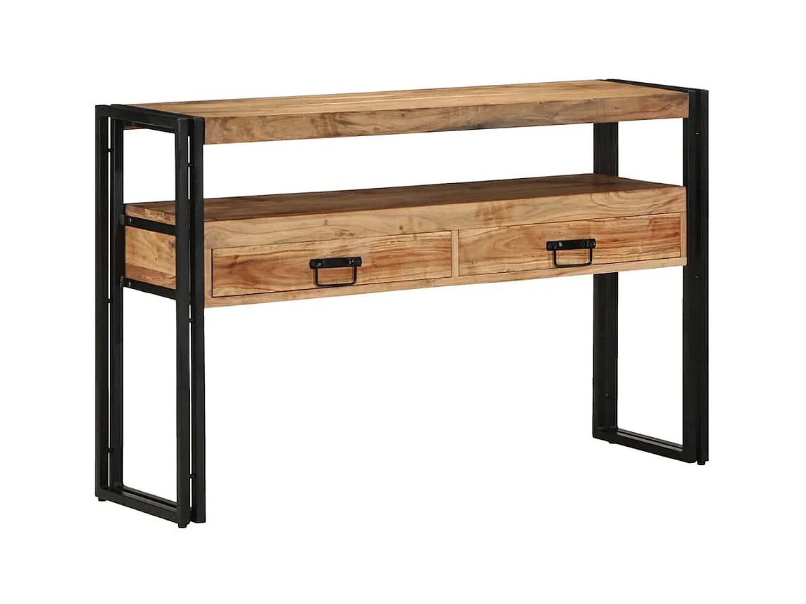 Mesa Consola Marrón 120 x 33 x 75 cm madera maciza de acacia