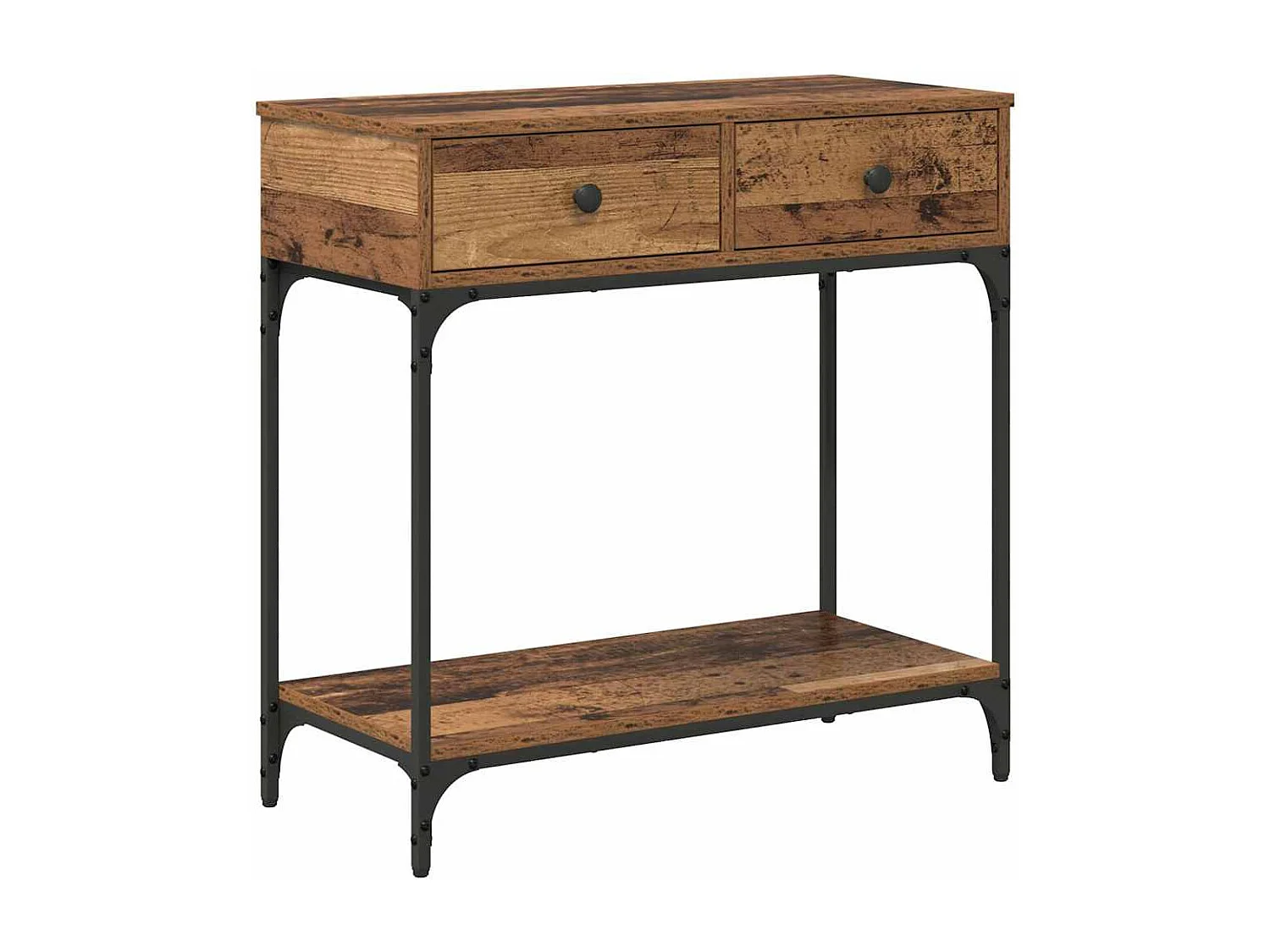 Table console Bois ancien 75 x 34,5 x 75 cm Bois d'ingénierie