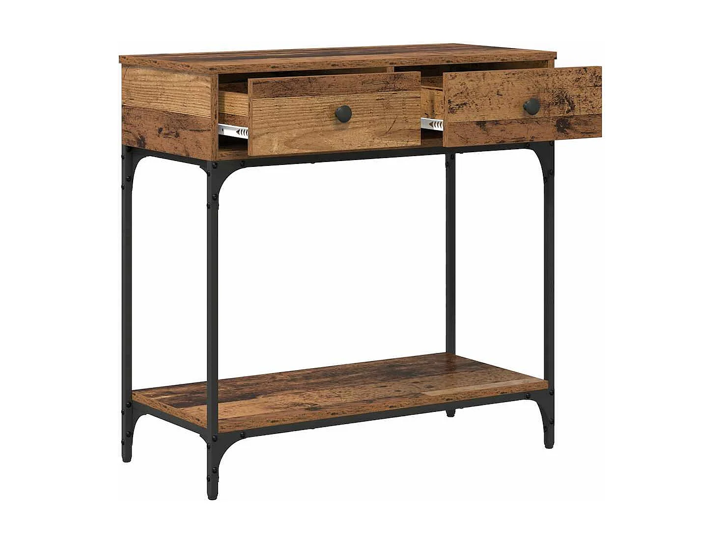 Table console Bois ancien 75 x 34,5 x 75 cm Bois d'ingénierie