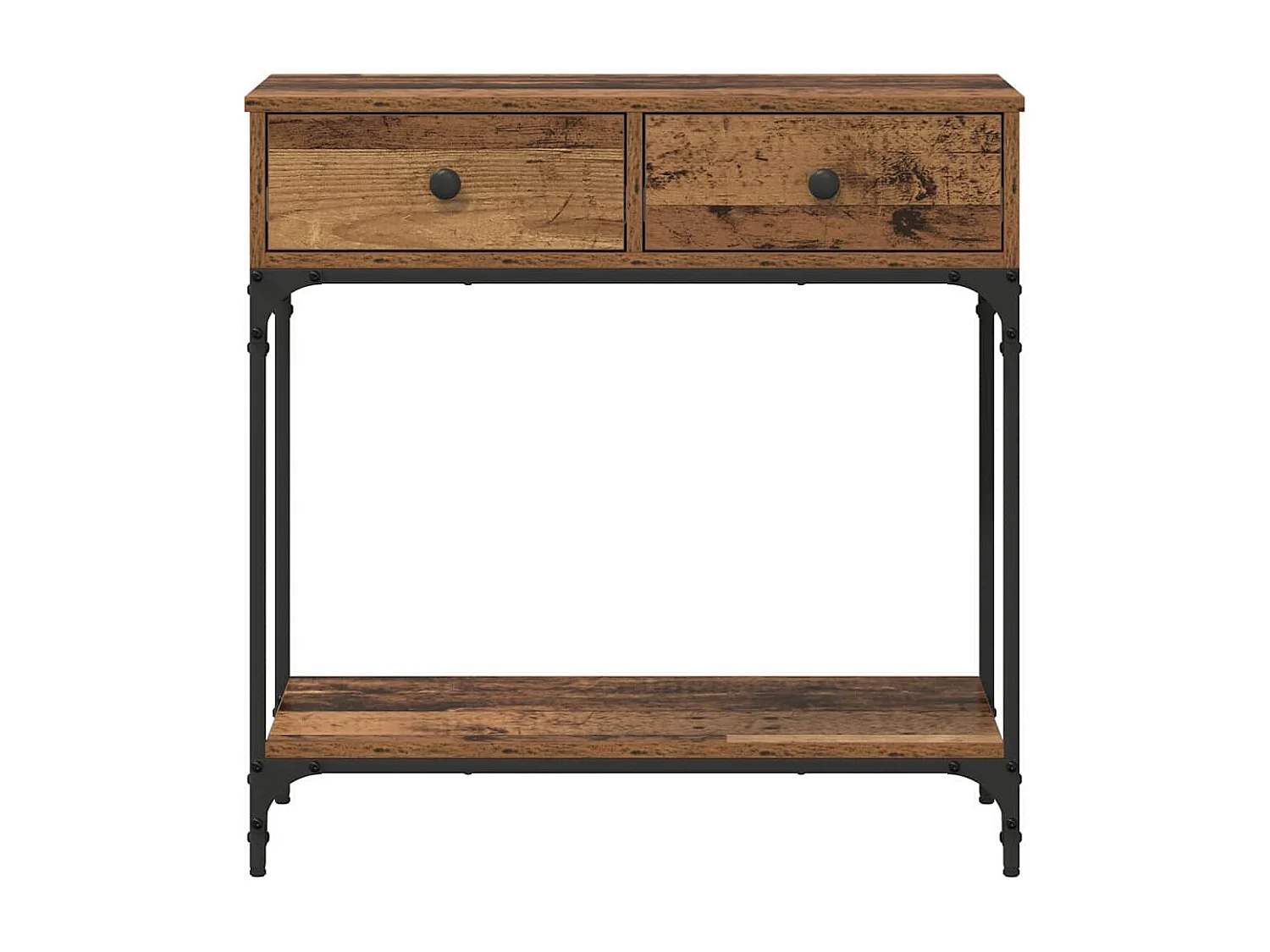 Table console Bois ancien 75 x 34,5 x 75 cm Bois d'ingénierie