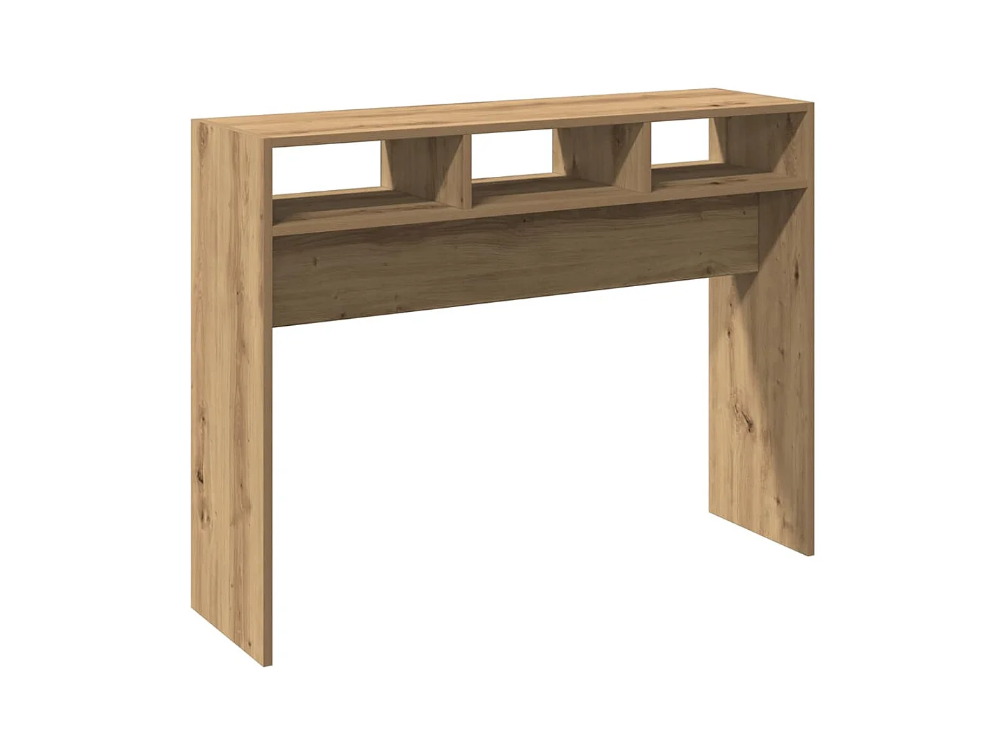 Table console chêne artisanal 105x30x80 cm bois d'ingénierie