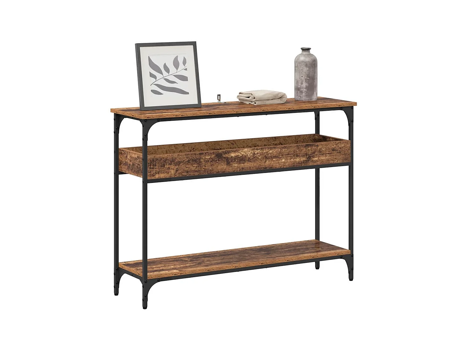 Mesa Consola Madera vieja 100 x 29 x 75 cm Madera contrachapada