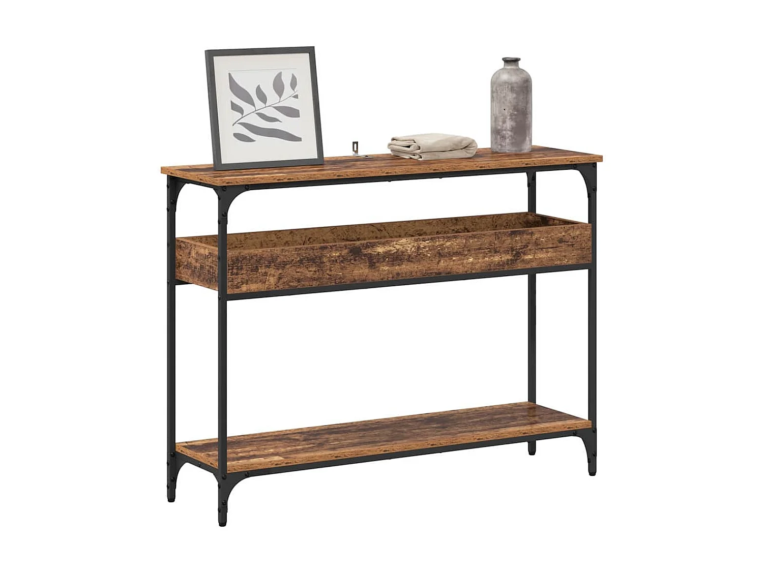 Mesa Consola Madera vieja 100 x 29 x 75 cm Madera contrachapada