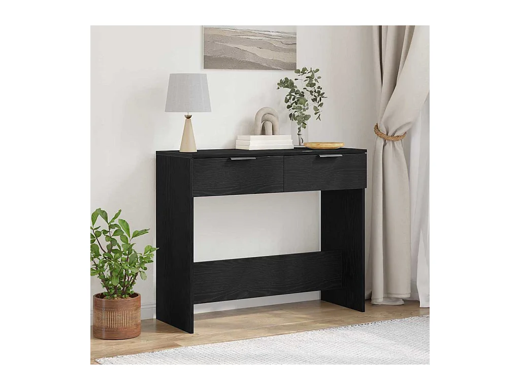 Aparador Carvalho preto 90 x 36 x 75 cm Madeira processada