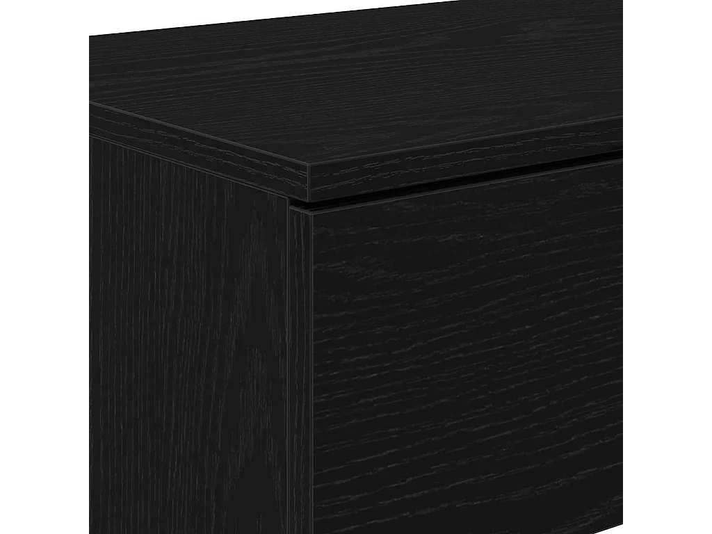Mesa Consola Roble negro 90 x 36 x 75 cm Madera contrachapada